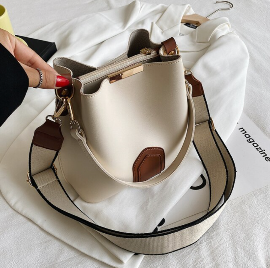 The Sandy bag Personalised top handle bucket bag