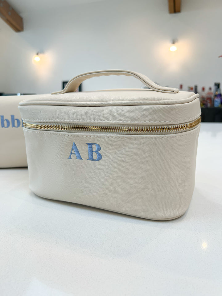 Soho Beauty Travel Makeup Bag Embroidered Personalised Vanity Case