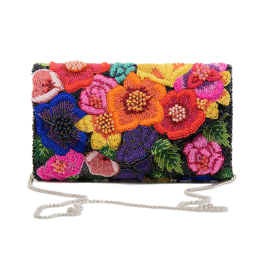 バッグ flower jacquard clutch bag flower jacquard clutch bag